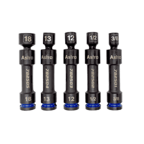 Astro Pneumatic 78250 Twelve Point Impact Driveline Socket Set With Universal