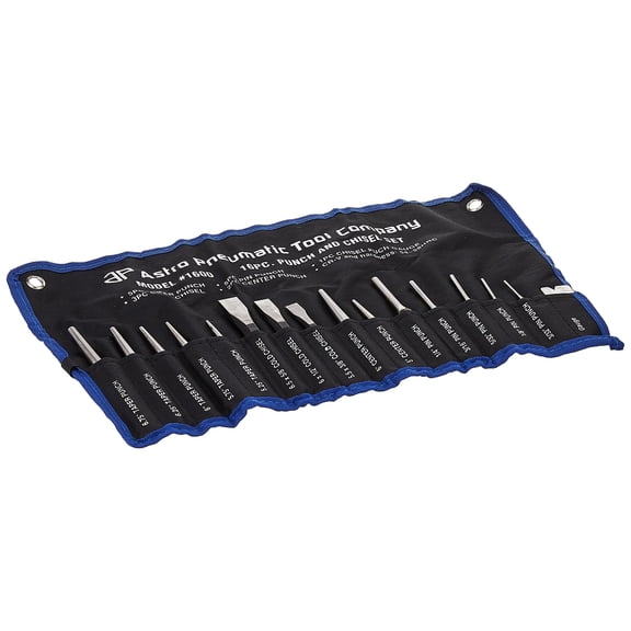 Astro Pneumatic 1600 16-Piece Punch and Chisel Set