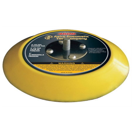 Astro Pneumatic 4608 6" Dual Action Random Orbital Backing Pad, Polyurethane, with Tapered 29-Degree Edge