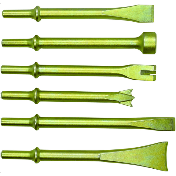 Astro Pneumatic 6pc Heavy Duty THOR Air Hammer, Chisel & Cutter Bit Set .401 Shank