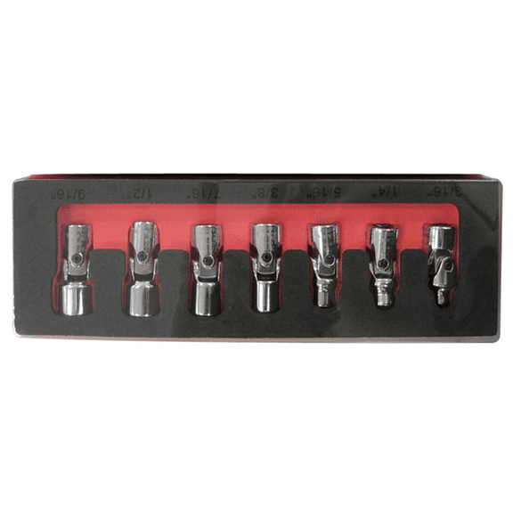 Astro Pneumatic 7407 7-Piece 1/4" Drive 6 Point SAE Flex Socket Set