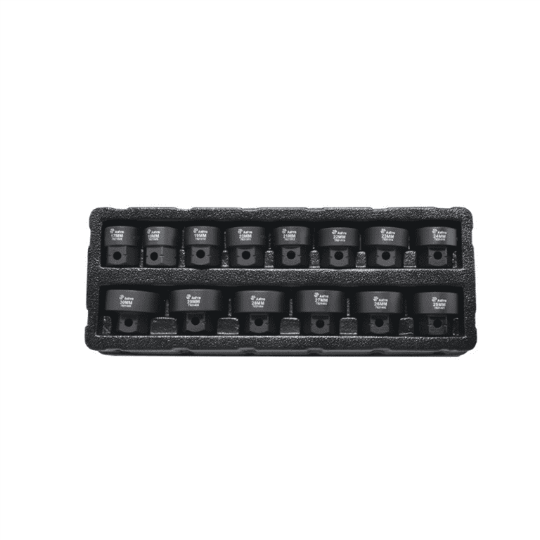 Shosei　黒 Astro 78214 Low Profile Nano Impact Socket Set 17-30mm 1/2 Inch
