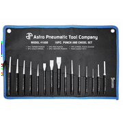 Astro Pneumatic Tool 1600 16-Piece Punch and Chisel Set