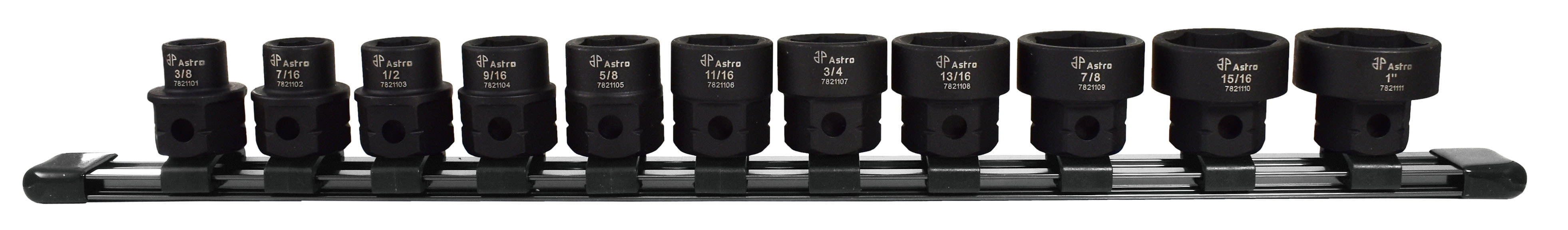 Astro Tools 14pc 1/2" Drive Low Profile Impact Socket Set - 17-30mm, No Skips, 22mm Hex, Compact For Tight Spaces