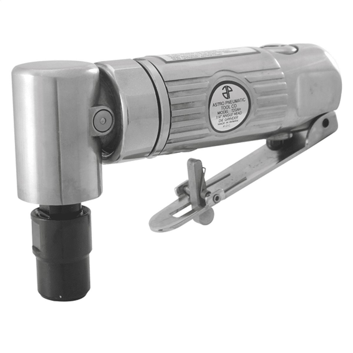 Astro Pneumatic Tool T20AH 1/4 90&deg; Angle Die Grinder with Safety Lever - Front Exhaust - 20,000rpm