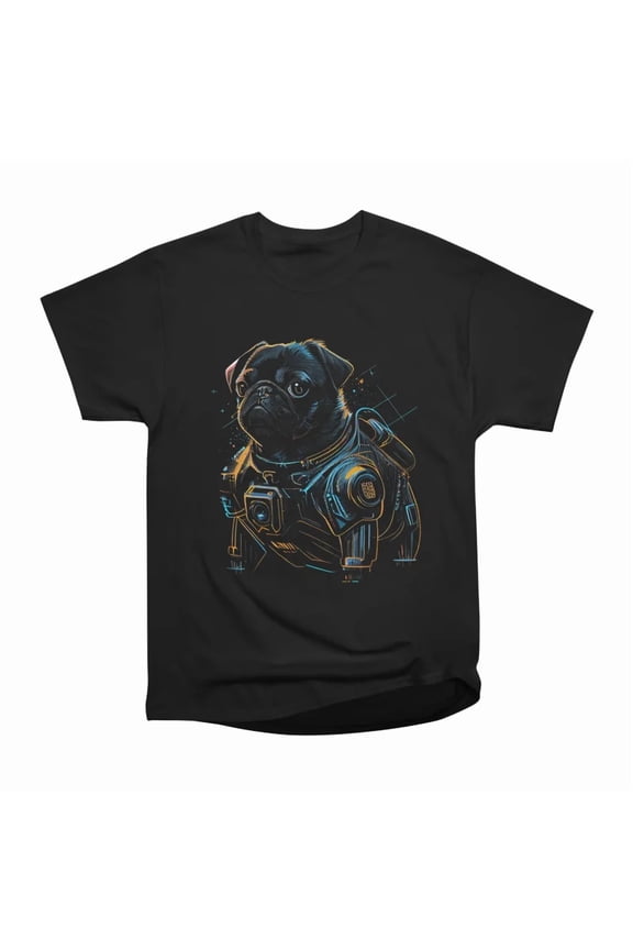 Astro Pug T-Shirt Tee Gift For Him Merch For Her Apparel For Friend