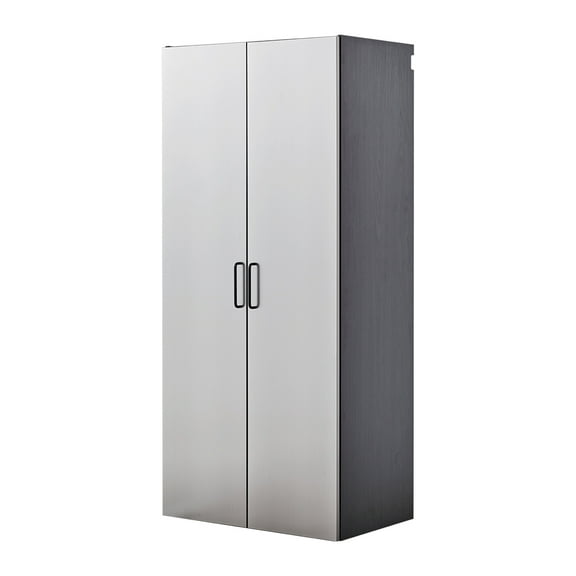 Klair Living Astro Series Metal Wall Mounted Storage Cabinet in Metallic Gray