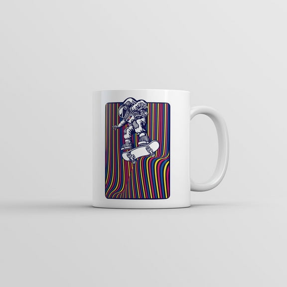 Astro Skater Mug Funny Skateboarding Space Graphic Coffee Cup