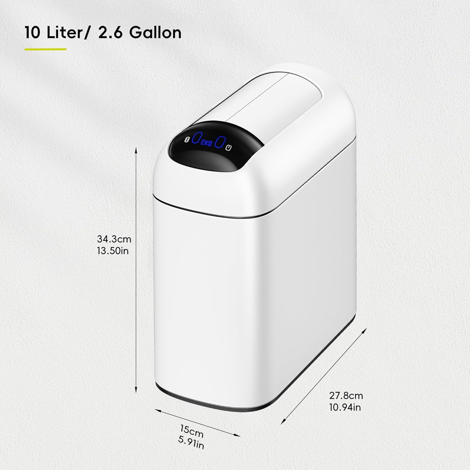 Astro Slim Sensor 10L Touchless Garbage Bin Stainless Steel Soft-Close ...