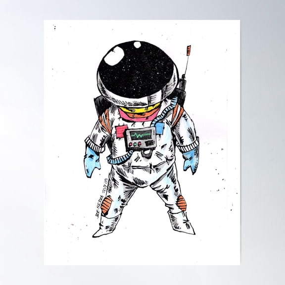 Astro The Astronaut Poster Wall Art, Modern Wall Decor For Living Room Bedroom, 8x12 UNFRAMED