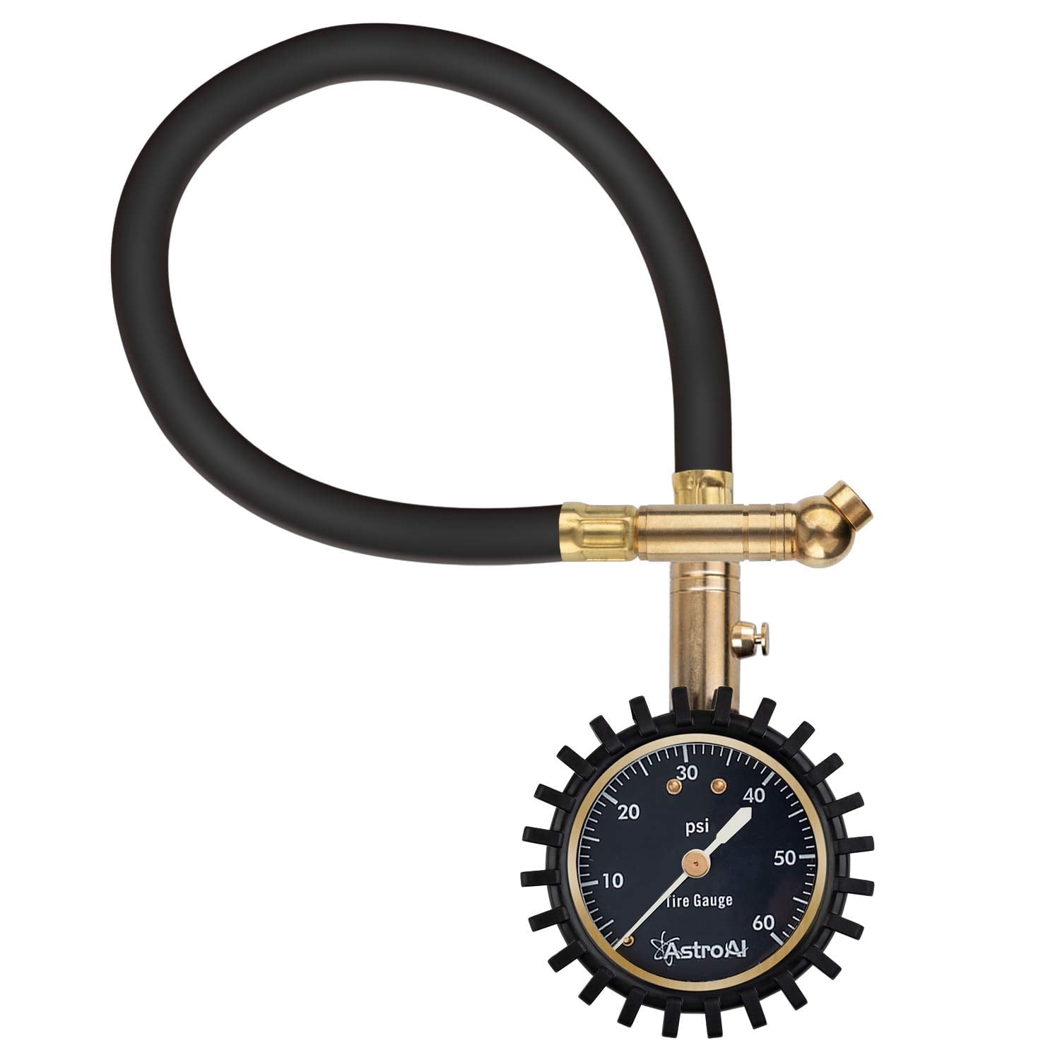 AstroAI Analog Tire Pressure Gauge 60 PSI Built-in relief valve