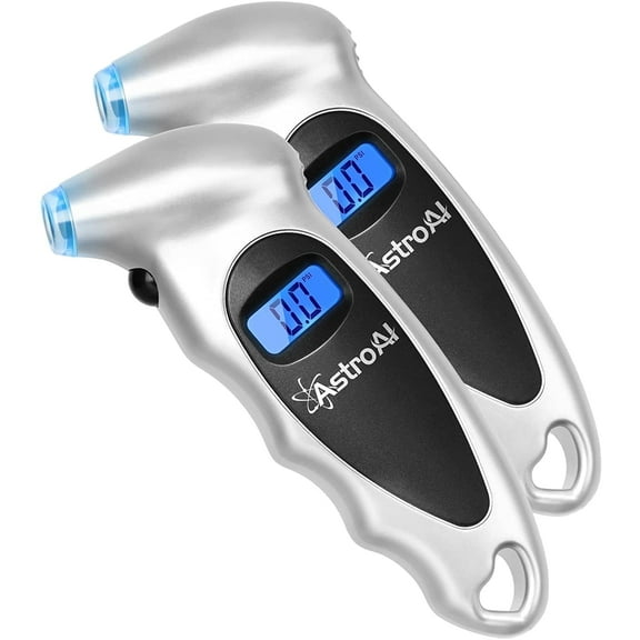 AstroAI Digital Tire Pressure Gauge, 150 PSI, Non-Slip, 2 Pieces