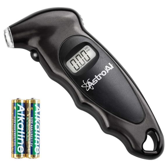 AstroAI Digital Tire Pressure Gauge 150 PSI with Backlit LCD Non-Slip Black