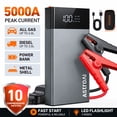 thumbnail image 1 of AstroAI Car Jump Starter, 5000A Peak 12V Auto Battery Booster Pack & Power Bank, LED Screen, Metal Shell, Emergency Jumper Box with LED Light, EVA Storage Bag for up to 6L Gas and 3L Diesel Engines, 1 of 14