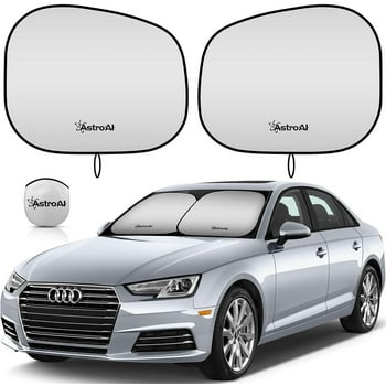 AstroAI Lightweight Automotive Window Shades, Fabric Silver, 32.7" x 36.2"