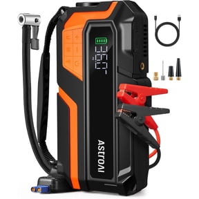 AstroAI M12 Portable Jump Starter with 150PSI Air Compressor, 4000A Car Battery Booster Pack (All Gas &10L Diesel) with Tire Inflator, LED Display, Emergency Light, for 12V Cars, Motorcycles, SUVs