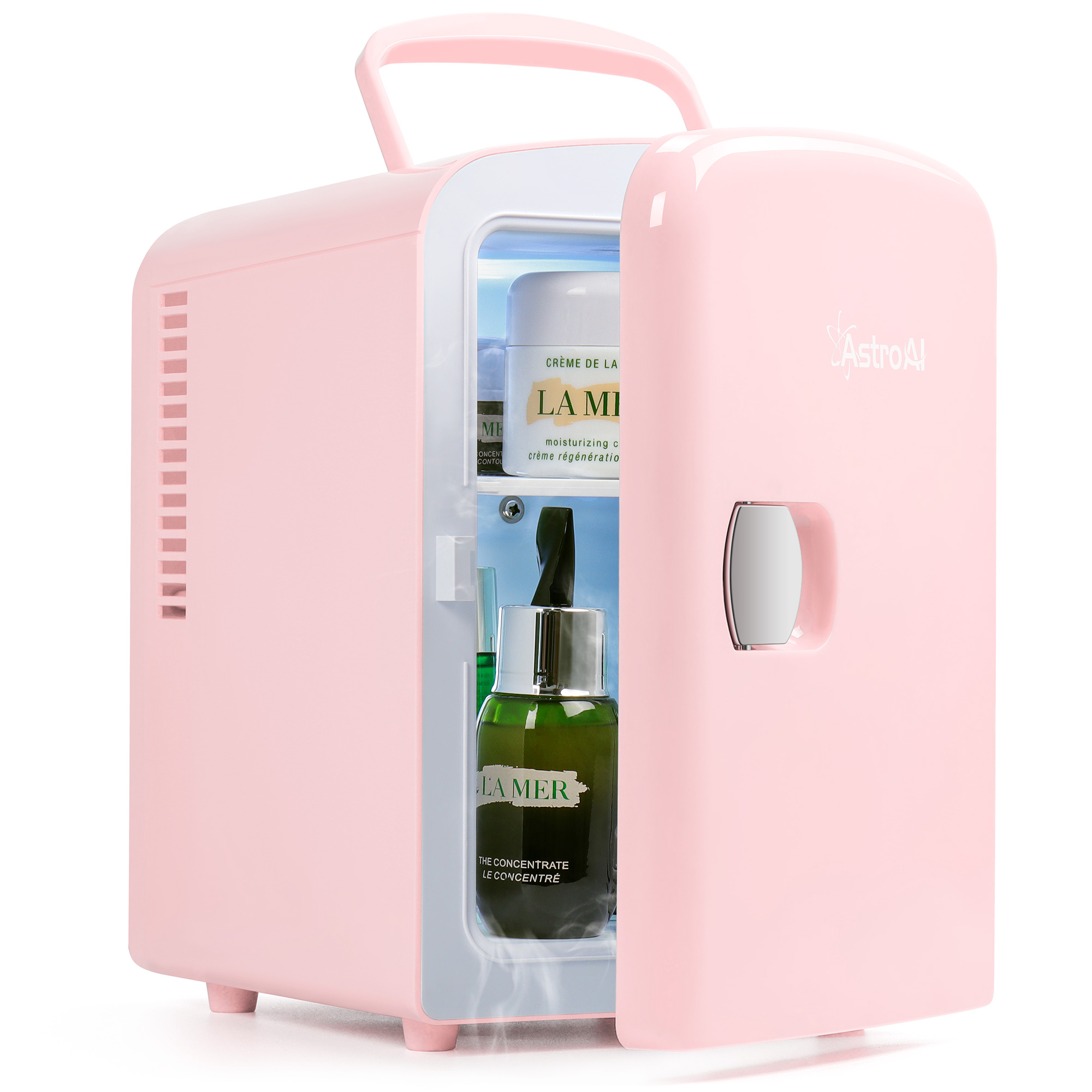 AstroAI Mini Fridge, 4 Liter/6 Can AC/DC Portable Cooler/Warmer Refrigerators Organizer for Skincare, , Beverage, Food, Cosmetics, Home, Office and Car, ETL Listed (Pink) - image 1 of 12