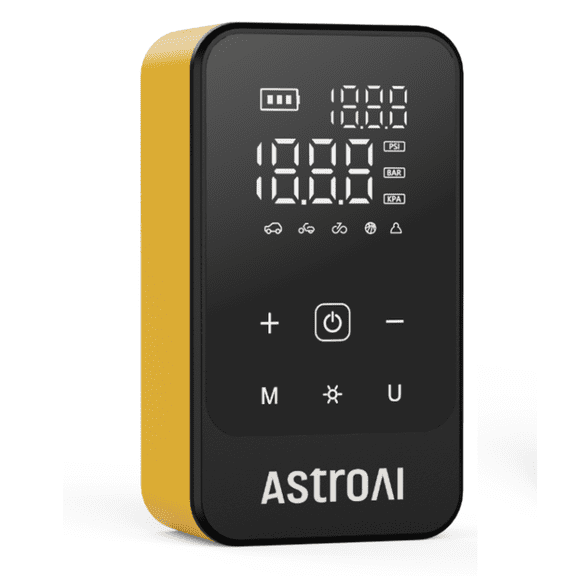 AstroAI Tire Inflator Air Compressor with Large Dual Digital Display, LED Light, Air Pump for Car Tires, Bike, Bicycle, Motorcycles