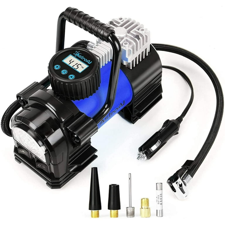 12V DC Portable 100PSI Air Compressor Car Tyre Tire Inflator Pump Auto Shut Off LED Digital Display LED lighting for Car Ties, Ball, Air Bed, Balloon and More 12V DC Portable 100PSI Air Compressor Car Tyre Tire Inflator Pump Auto Shut Off LED Digital Display LED lighting for Car Ties, Ball, Air Bed, Balloon and More
