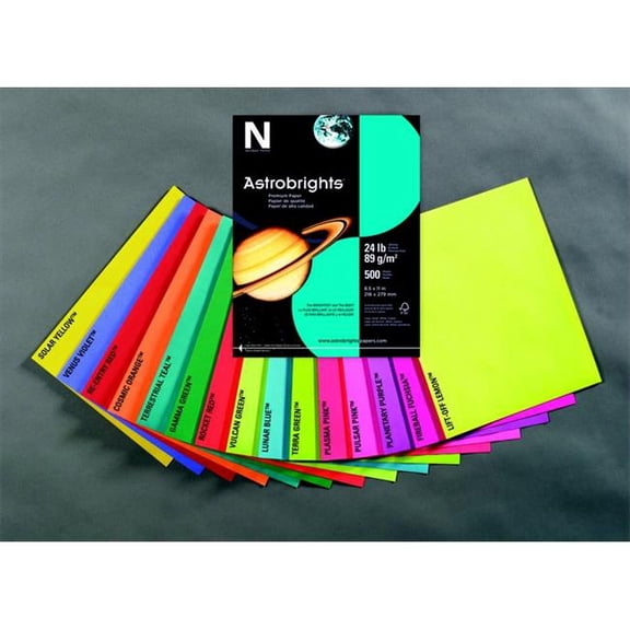 Astrobrights 075827 Acid-Free Copy Paper, Lift Off Lemon