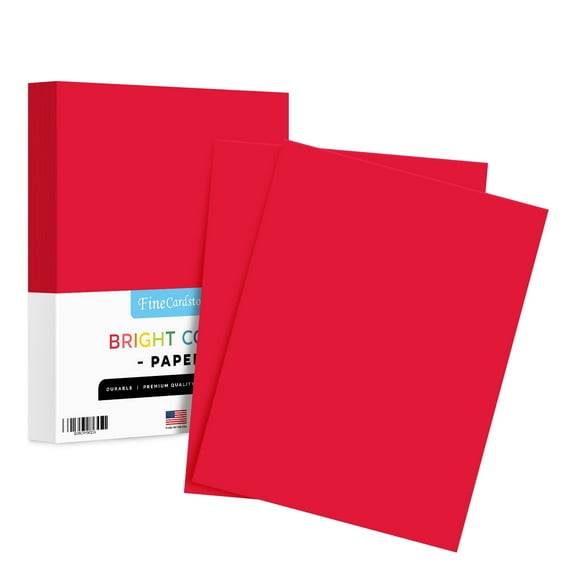 Astrobrights 8.5" x 11" Red Color Acid and Lignin Free, Regular 20 lb. Paper - 100 Sheets