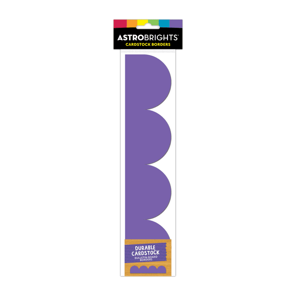 Astrobrights Bulletin Board Borders, 2" x 12", Pack of 20 Borders (Gravity Grape)
