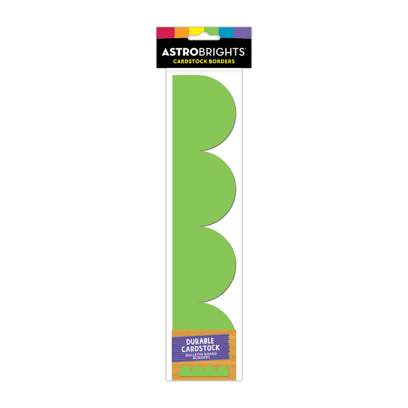 Astrobrights Bulletin Board Borders, 2" x 12", Pack of 20 Borders (Martian Green)
