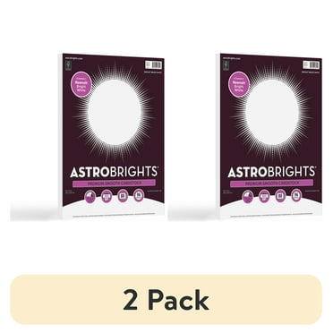 (2 pack) Astrobrights Cardstock, 8.5" x 11", 65 lb./176 Gsm, Bright White, 80 Sheets