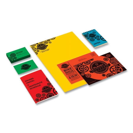 Astrobrights Color Cardstock, 65 lb Cover Weight, 8.5 x 11, Assorted Primary Colors, 50/Pack | Order of 1 Each