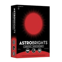 Astrobrights Colored Cardstock, 8.5" x 11", 65 lb./176 Gsm, Re-Entry Red, 250 Sheets (21758-01)