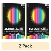 (2 pack) Astrobrights Color Cardstock, 8.5" x 11", 65 lb./176 Gsm, Spectrum Assortment, 75 Sheets