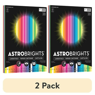 (2 pack) Astrobrights Color Cardstock, 8.5" x 11", 65 lb./176 Gsm, Spectrum Assortment, 75 Sheets