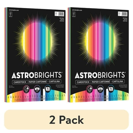 (2 pack) Astrobrights Color Cardstock, 8.5" x