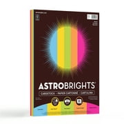 Astrobrights Colored Cardstock, 8.5" x 11", 65 lb./176 Gsm, Bright Assortment, 50 Sheets