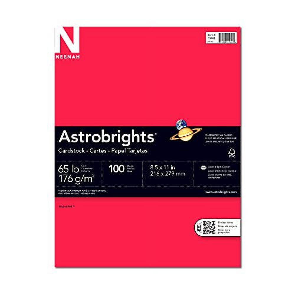Astrobrights Colored Cardstock, 8.5” x 11”, 65 lb / 176 gsm