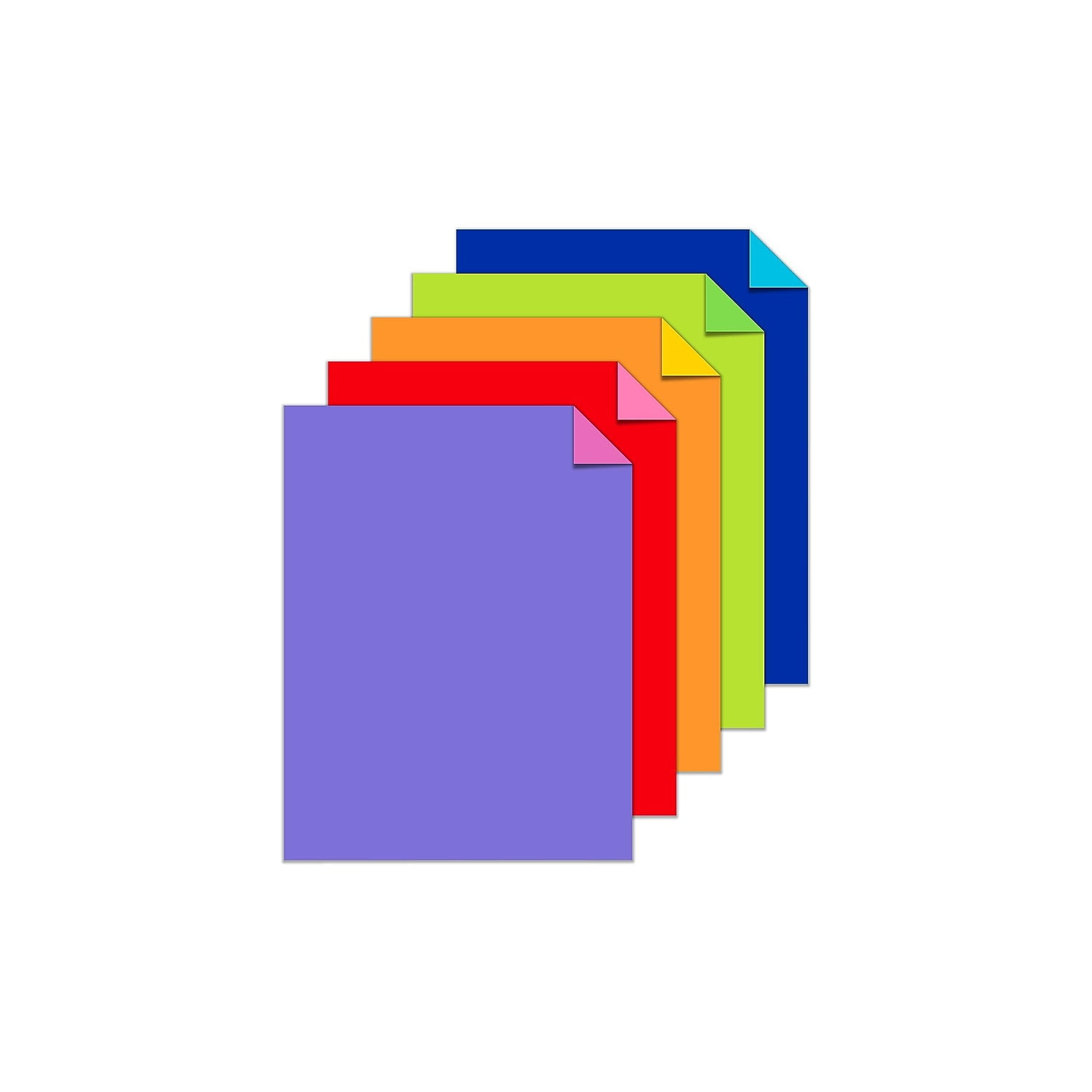 Astrobrights Colored Cardstock, 8.5? x 11?, 70 lb / 189 gsm, ?Double Color? Assortment, 80 Sheets