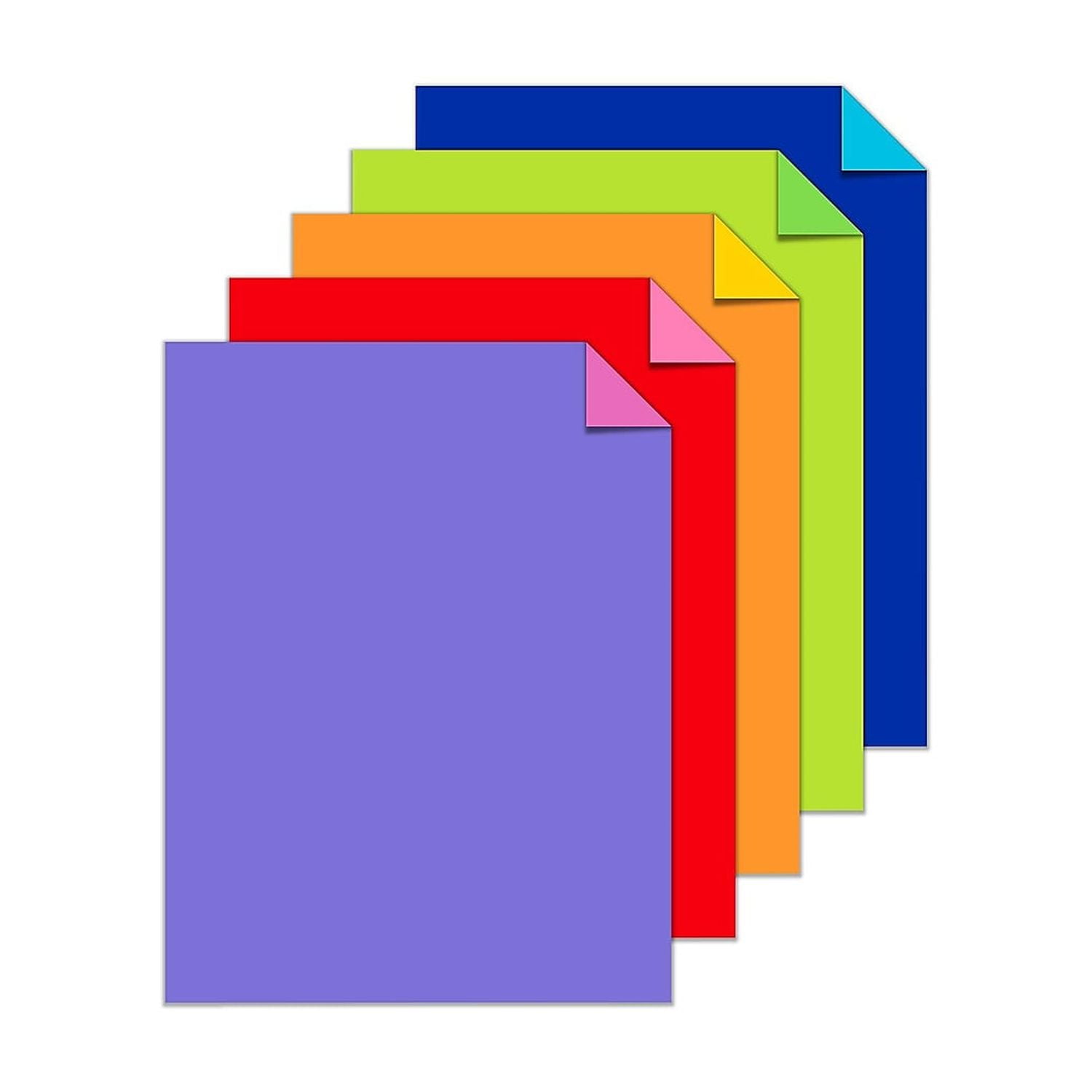 Astrobrights Colored Cardstock, 8.5? x 11?, 70 lb / 189 gsm, ?Double Color? Assortment, 80 Sheets