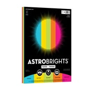 Astrobrights Bright Paper, 8.5 x 11", 24 lb/89 Gsm, 5-Colors, 100 Sheets, Item 98768