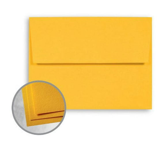 Astrobrights Galaxy Gold Envelopes - A7 (5 1/4 x 7 1/4) 60 lb Text Smooth 30% Recycled 250 per Box