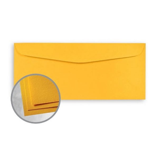 Astrobrights Galaxy Gold Envelopes - No. 10 Commercial (4 1/8 x 9 1/2) 60 lb Text Smooth 30% Recycled 500 per Box