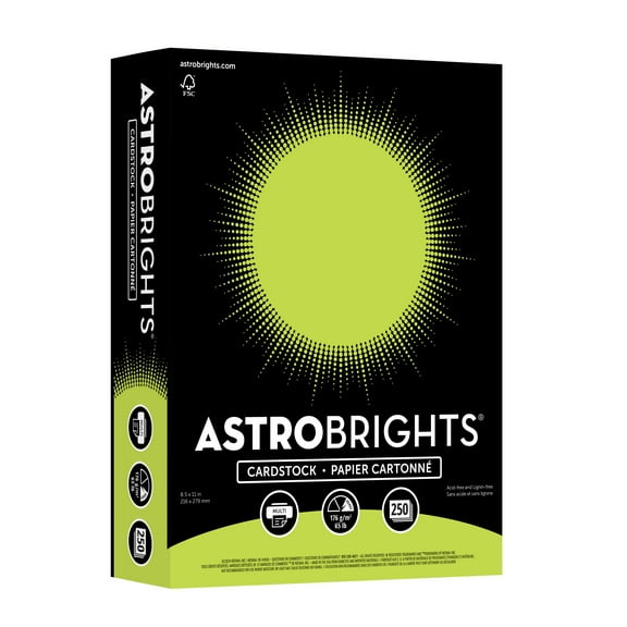 Astrobrights Colored Cardstock, Terra Green, 65 lb., 8.5" x 11", 250 Sheets