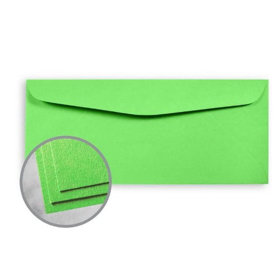 Astrobrights Martian Green Envelopes - No. 10 Commercial (4 1/8 x 9 1/2) 60 lb Text Smooth 30% Recycled 500 per Box