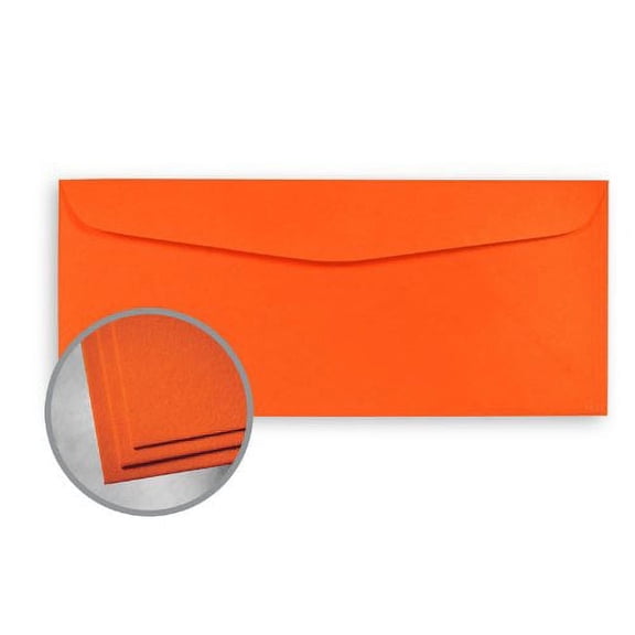 Astrobrights Orbit Orange Envelopes - No. 10 Commercial (4 1/8 x 9 1/2) 60 lb Text Smooth 30% Recycled 2500 per Carton