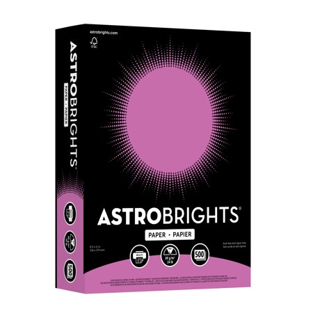 Astrobrights Colored Paper, Planetary Purple, 24 lb., 8.5" x 11", 500 Sheets