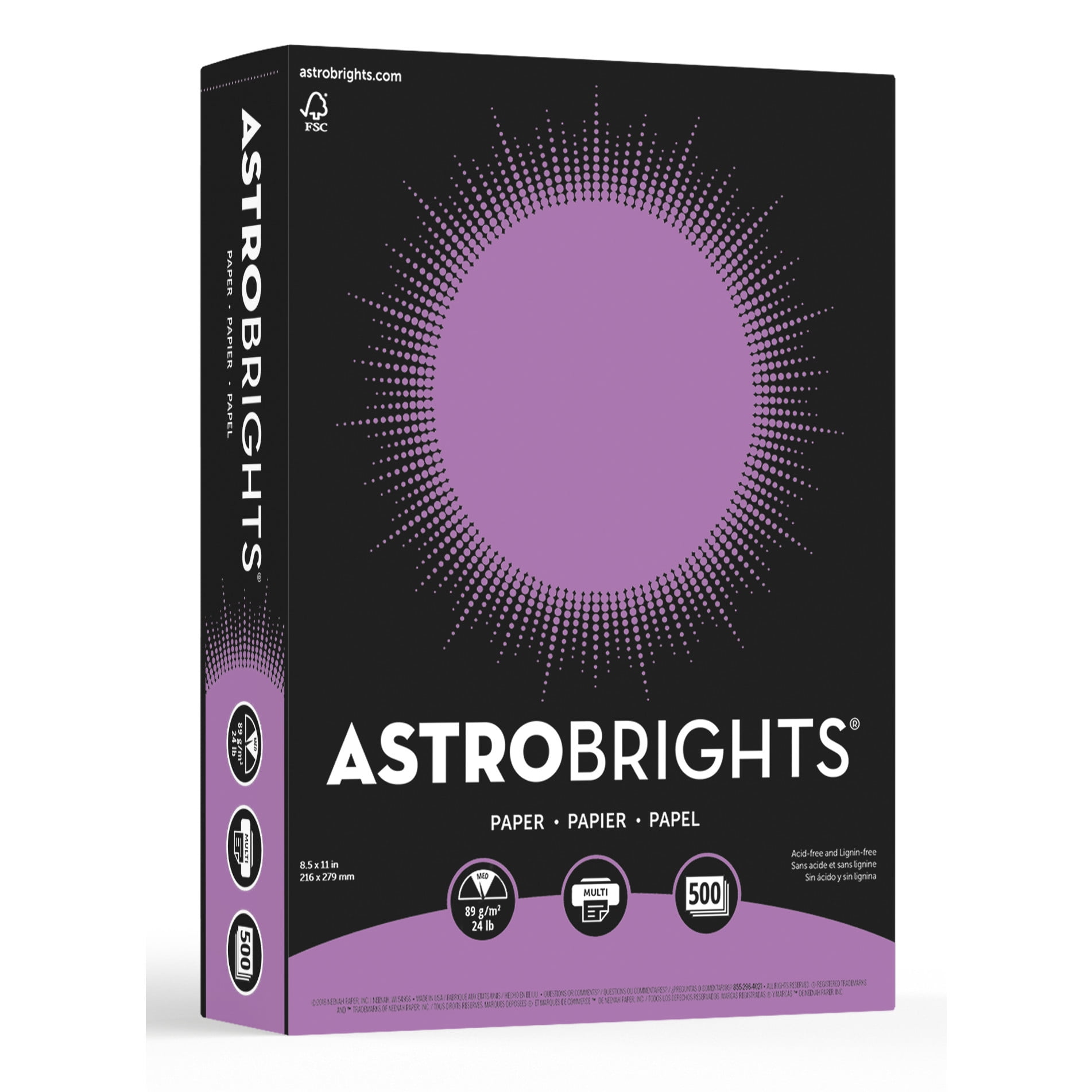 Astrobrights Color Paper - Grape - Letter - 8 1/2 Astrobrights Color Paper - Grape - Letter - 8 1/2