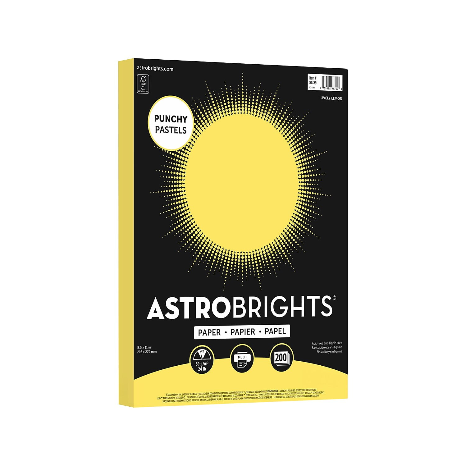 Astrobrights Punchy Pastel Cardstock 8.5