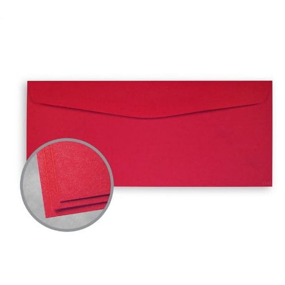 Astrobrights Re-Entry Red Envelopes - No. 10 Commercial (4 1/8 x 9 1/2) 60 lb Text Smooth 30% Recycled 500 per Box