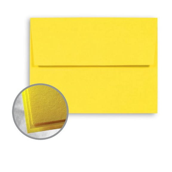 Astrobrights Solar Yellow Envelopes - A2 (4 3/8 x 5 3/4) 60 lb Text Smooth 250 per Box