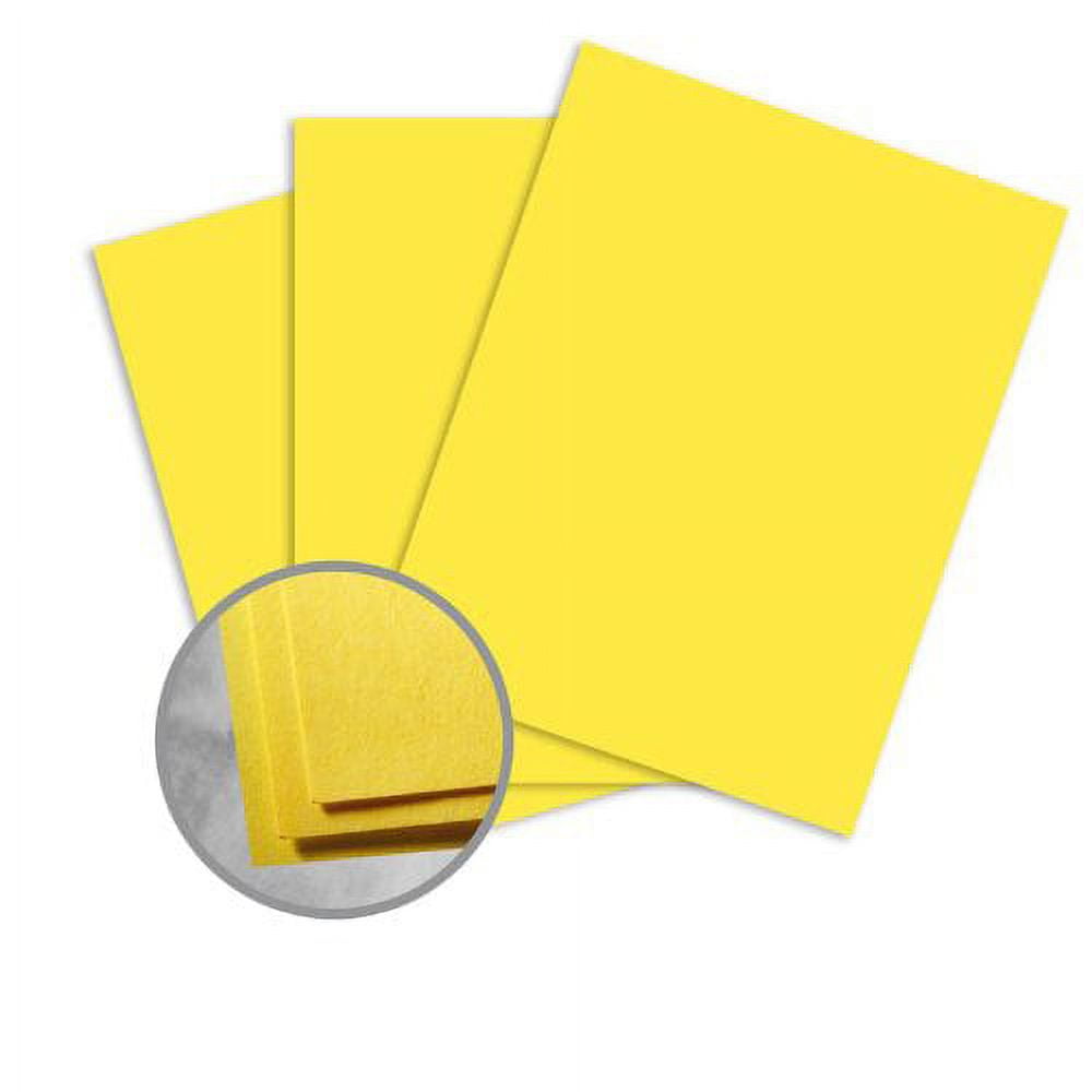 Astrobrights Sunburst Yellow Card Stock - 8 1/2 x 11 in 65 lb Cover Smooth 30% Recycled 250 per Package