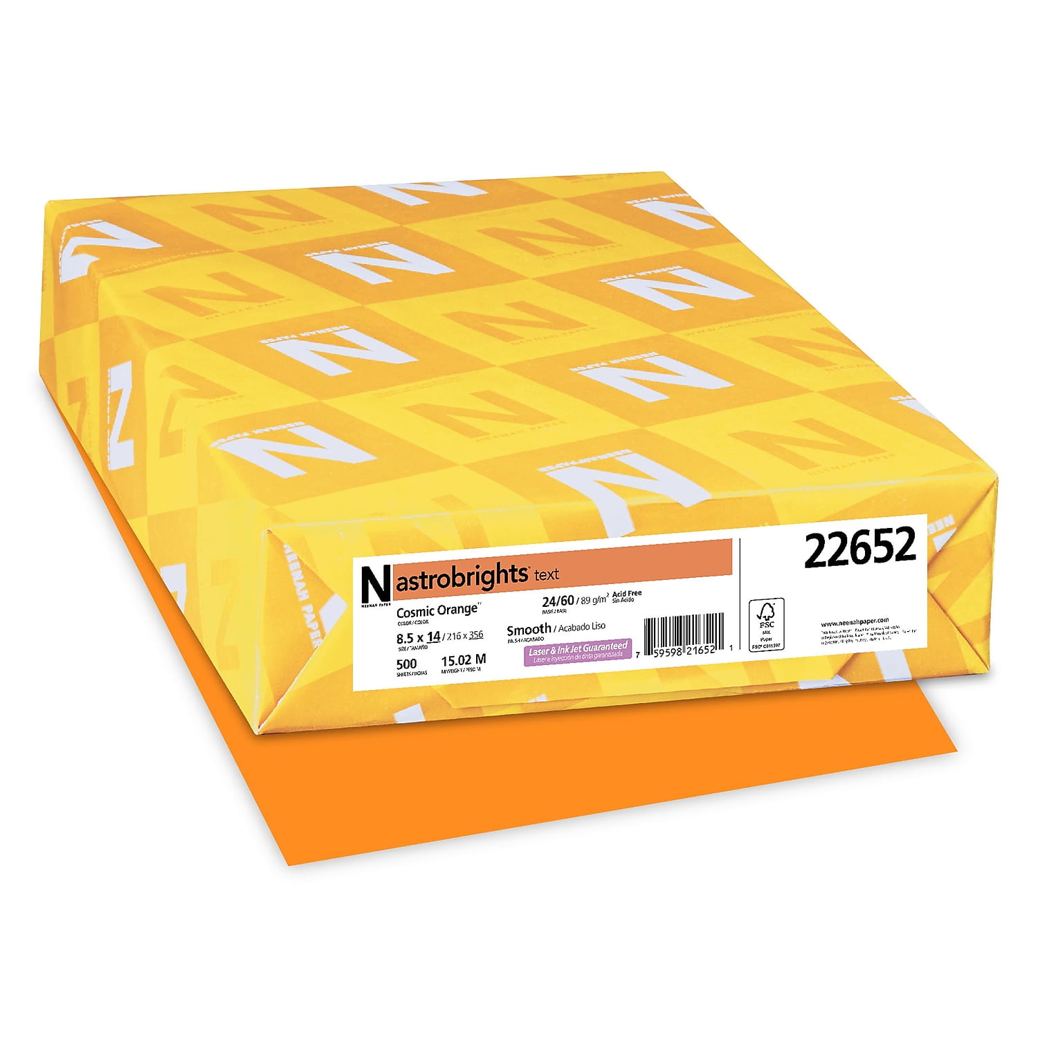 Astrobrights WAU22652 8.5 x 14 in. Color Paper, Orange